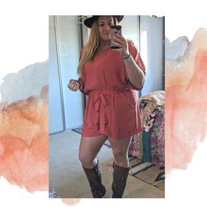 Rust Orange Romper Size XL